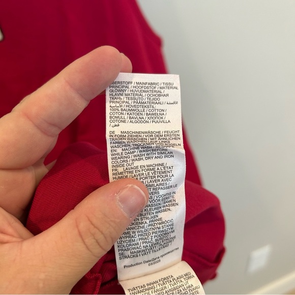 Women’s Ulla Popken Lettuce Edge V-Neck Knit Tank Tunic Dress, Raspberry, 16/18 - Picture 6 of 7